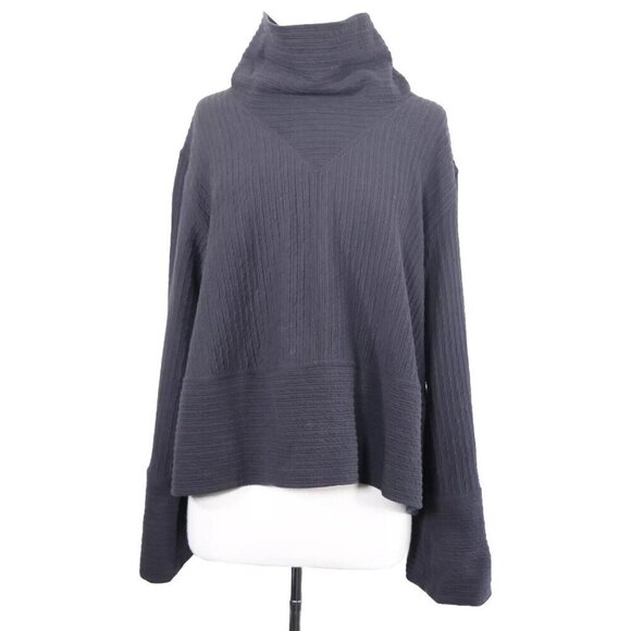 Lululemon Womens Medium Black Turtleneck Ribbed Pullover Sweater Long Sleeve Top - Picture 1 of 8